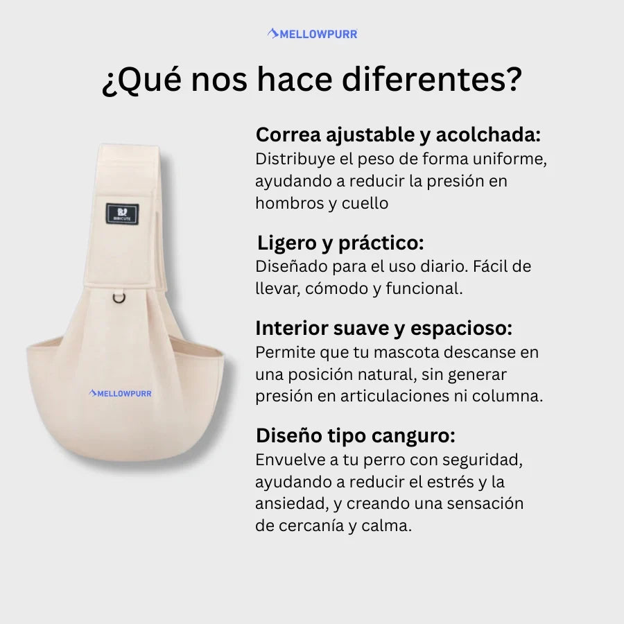 Bandolera de transporte para perros pequeños