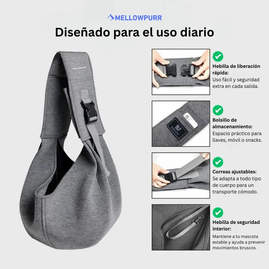 Bandolera de transporte para perros pequeños