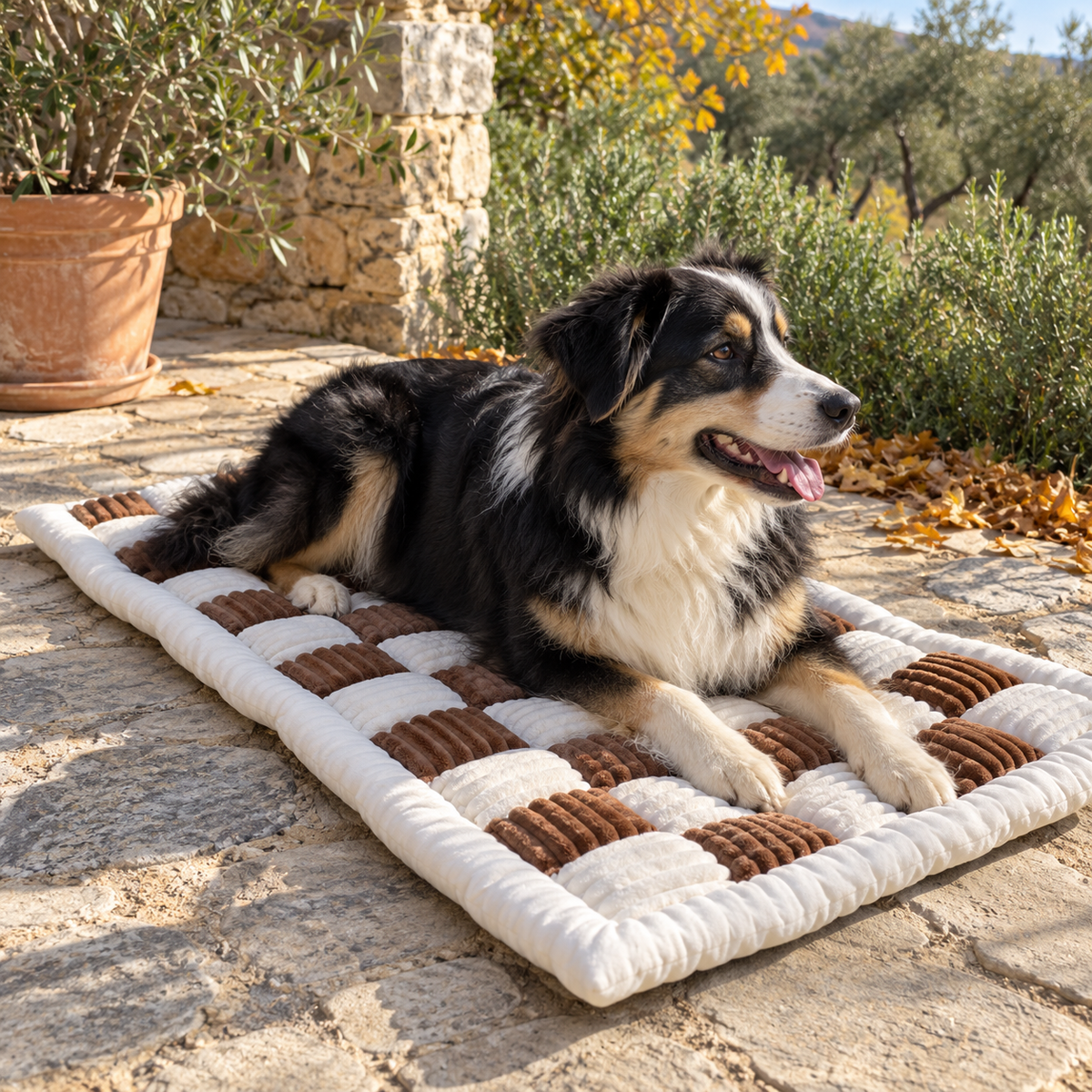 Colchoneta acolchada de viaje para perros