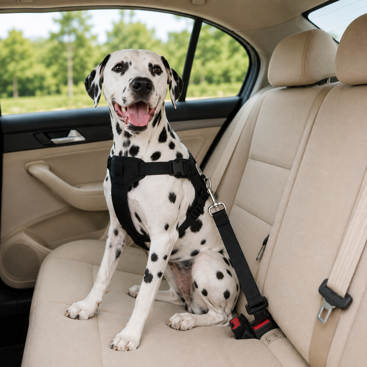 Cinturón ajustable para perros en coche